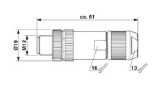 Conector Redondo (industrial) Phoenix Contact - 1424682