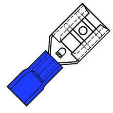 Terminal De Espada Femenino Aislado 4.8x0.8mm Nylon Azul - 152030 [100 Piezas]