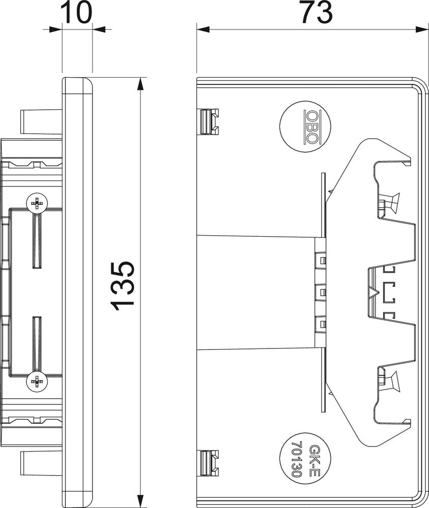 OBO GK Placa final Canal/columna de pared - 6274570