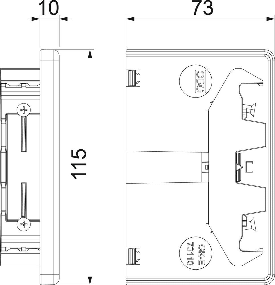 OBO GK Placa final Canal/columna de pared - 6274370