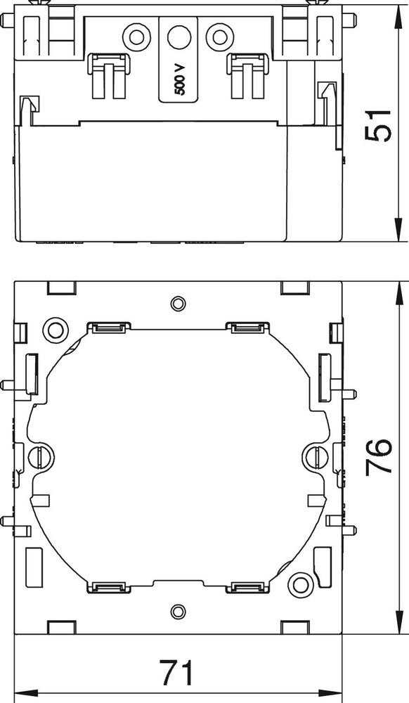 OBO Caja de montaje canal de pared - 6288610 [5 Piezas]