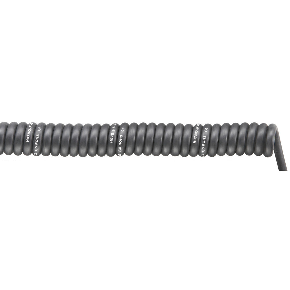 Cable De Alimentación En Espiral PUR H07BQ-F 3G1.5 2M-6M Negro - 70002753