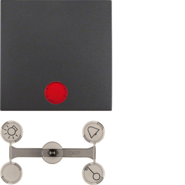 Hager Berker S.1/B.3/B.7 Elemento de Control/Conmutador de Placa Central - 16211606 [2 Piezas]
