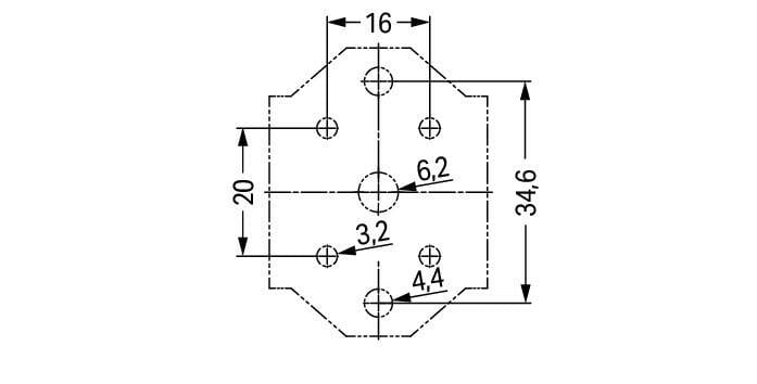 Wago Winsta Midi Base de montaje Columna de suelo - 770-623 [10 Piezas]