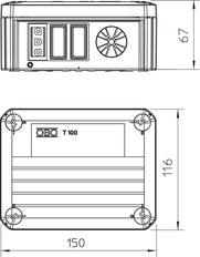 OBO T-Box Caja De Montaje En Superficie Pared/Techo - 2007809