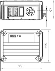 OBO T-Box Caja De Montaje En Superficie Pared/Techo - 2007811