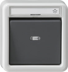 Pulsador de superficie antisalpicaduras Gira - 015235