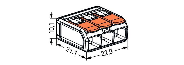 Wago 221 Abrazadera Para Soldar - 221-613 [30 Piezas]