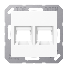 Placa de interruptores de inserción de la GAMA Jung A - A1569-2PAndWW