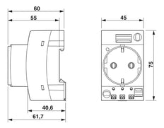 Phoenix Contact Toma De Pared Modular - 0804038
