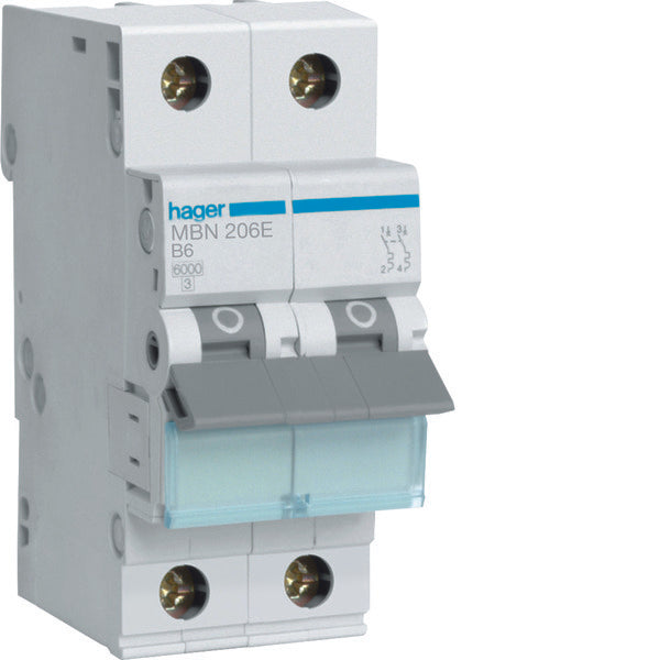 Interruptor Automático Hager MBN - MBN206E