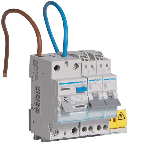 Hager VISION Unidad De Montaje Empotrado Con Disyuntores - VKS02COMBI