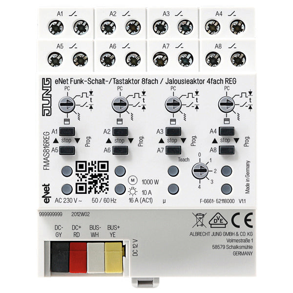Sistema de bus de actuador de interruptor ENet de Jung - FMAS816REG