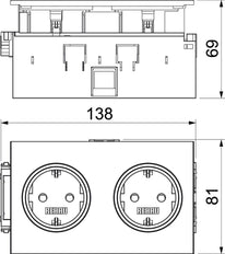 Rehau By OBO Toma De Corriente De Pared SIGNA (interruptor WCD) - 6121014