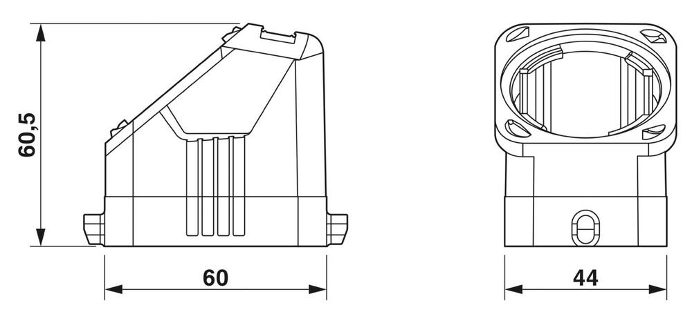 Conector Industrial Phoenix Contact HC Housing - 1407619 [2 Piezas]