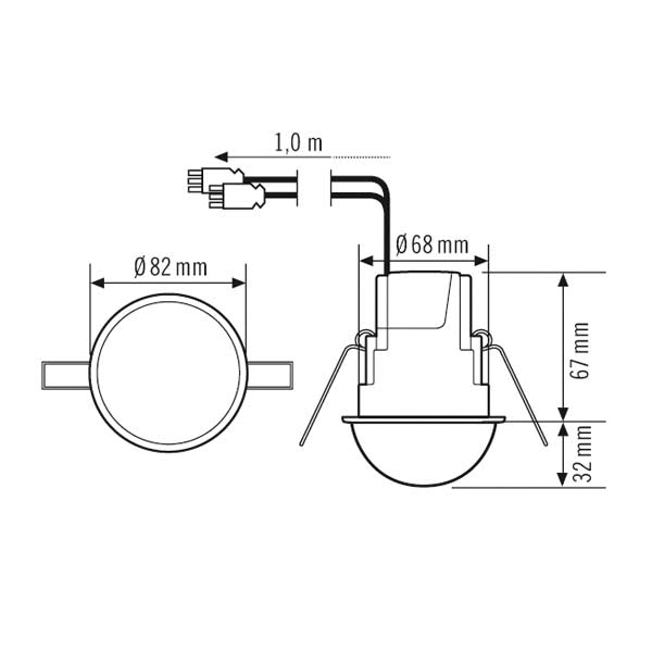 Interruptor de movimiento Compact Express de ESYLUX (completo) - EP10510731