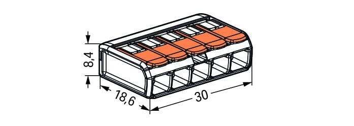Wago 221 Pinza Para Soldar - 221-415 [25 Piezas]