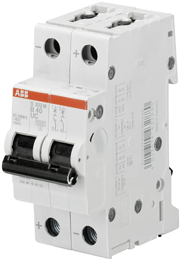 ABB S202M-B10UC Interruptor Automático De 2 Polos 10A 400VAC - 2CDS272061R0105