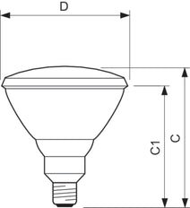 Philips Bombilla de luz infrarroja con reflector - 11579915