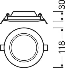 Ledvance Downlight Slim Downlight/Spotlight/Floodlight - 4058075078970