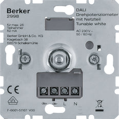 Potenciómetro Hager Berker Para Sistema De Control De Luces - 2998