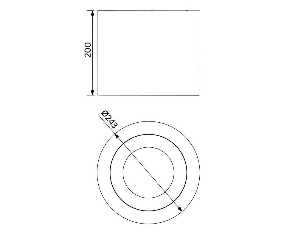 Opple LED Downlight Alimentación Mecánica Carcasa Luminaria - 140061243