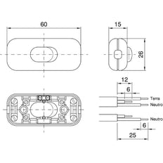 Interruptor Bailey Cord Dimmer/Cord - 141355 [2 Piezas]