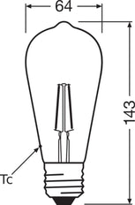 Bombilla LED Osram Vintage 1906 - 4058075808706