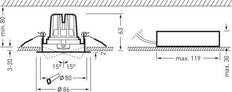 Trilux SCENATICPOINT Downlight/Spotlight/Floodlight - 6528740