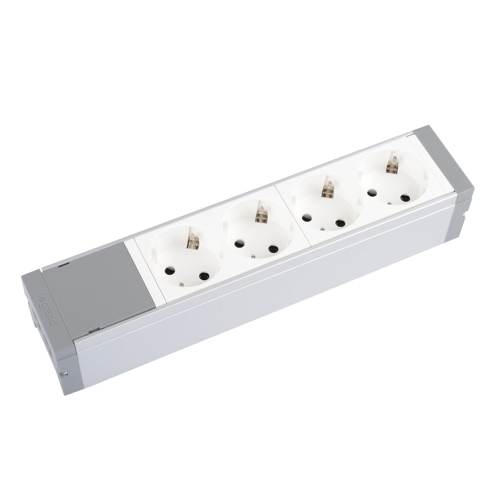 Toma de corriente de mesa con 4 tomas de mosaico 16A 230V IP20 - 073421