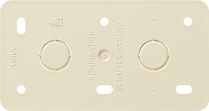 Gira Placa de montaje doble para conjunto de enchufe de pared Blanco - 008013