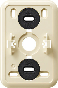 Gira Placa de montaje Click-It Enchufe de pared de 2 vías Crema Blanco - 008210 [5 piezas]