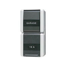 Interruptor combinado Jung WG800 con cuadro de texto y contacto de protección - 876NAW