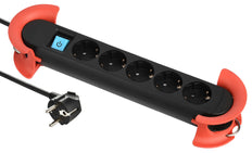 Gancho interior Bach 5X 230V RA con interruptor 5M RA Negro - 500.100