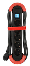 Gancho interior Bach 5X 230V RA con interruptor 5M RA Negro - 500.100