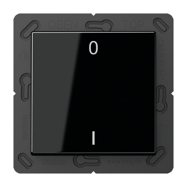 Jung EnOcean Radio Transmisor de Pared A500 Negro 2 Canales Símbolo - ENOA590-01SW