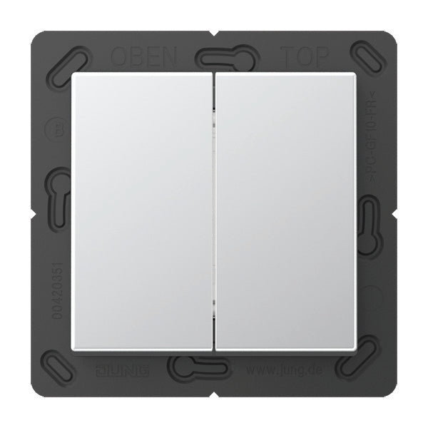 Jung EnOcean A500 Transmisor de pared inalámbrico de aluminio de 4 canales - ENOA595AL