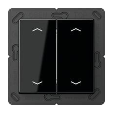 Transmisor inalámbrico de pared Jung EnOcean A500 de 4 canales Negro - ENOA595MPSW