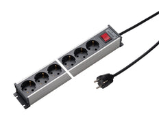 Regleta de 10 vías Martin Kaiser con interruptor y cable de 1,5 m - 1101ZL10L-SG15 [10 Piezas]