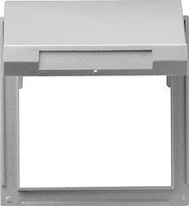 Marco adaptador de aluminio Gira TX 44 con tapa abatible - 065465