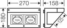 Hensel CEE Distribuidor de Corriente Caja de Conexión 400V 270mm Anchura - FP CB 211