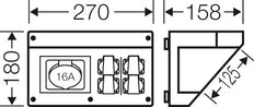 Hensel Enystar Caja de conexiones WM2 1x16A 5p 400V 2x16A 2p PE - FP CB 216