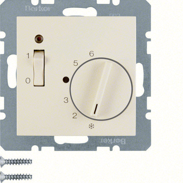 Termostato de ambiente Hager Berker con interruptor de contacto de apertura y LED - 20308982