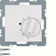 Termostato de ambiente Hager Berker con contacto inversor Blanco - 20261909