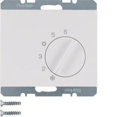 Termostato de ambiente Hager Berker blanco brillante con contacto inversor - 20267109