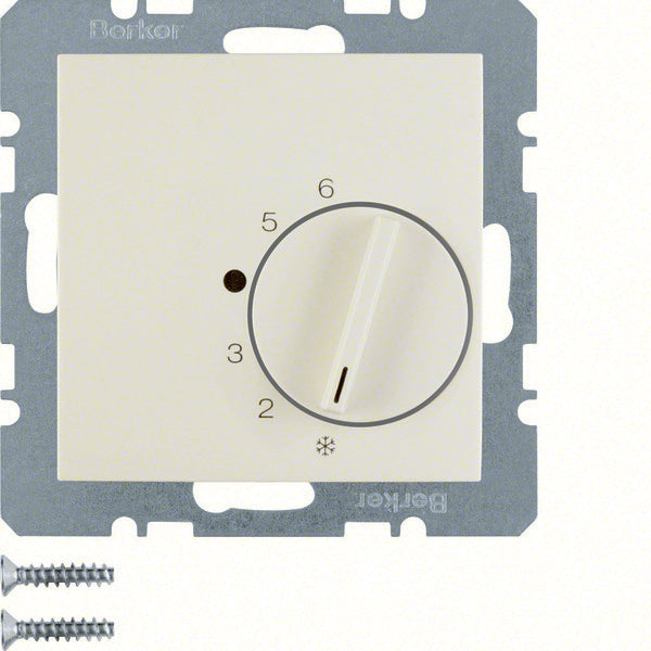 Termostato de ambiente Hager Berker con contacto inversor blanco brillante - 20268982