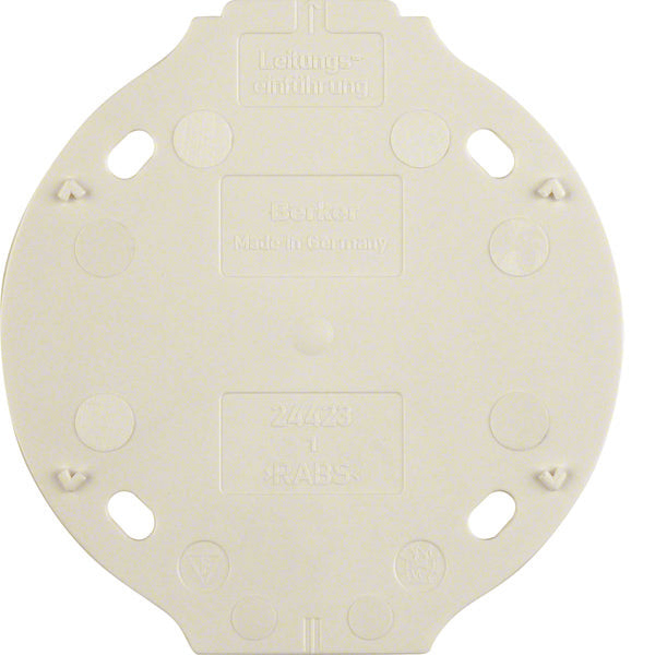 Hager Berker 1930 Placa base autoextinguible 1 Gang Blanco Polar - 133119