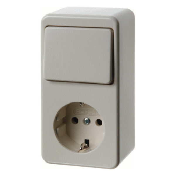 Hager Berker Interruptor combinado con toma SCHUKO Blanco - 479640