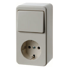 Hager Berker Interruptor combinado con toma SCHUKO Blanco - 479640