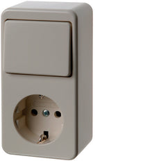 Interruptor combinado de montaje en superficie blanco - 61479640